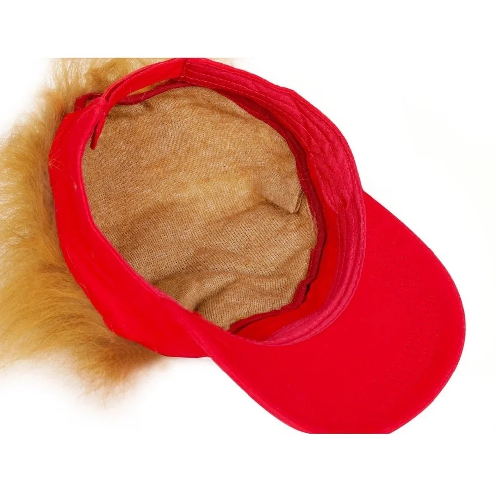 Donald Trump MAGA Visor Hat with his hair attached - Picture 3 of 5